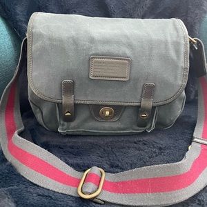 Marc by Marc Jacobs navy canvas messenger bag with guitar-esque strap